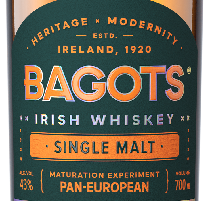 BAGOTS IRISH WHISKEY SINGLE MALT MIT GIFT TUBE 0.7L