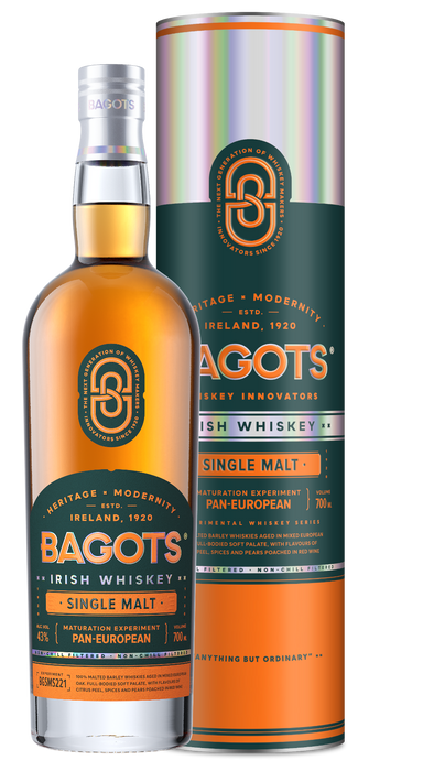 BAGOTS IRISH WHISKEY SINGLE MALT MIT GIFT TUBE 0.7L