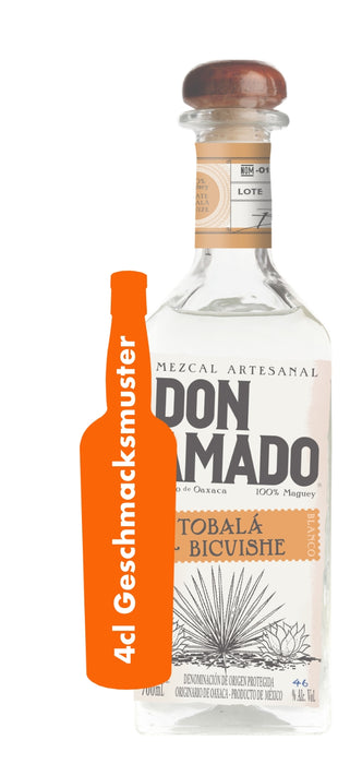 GESCHMACKSMUSTER MEZCAL DON AMADO ENSAMBLE TOBALÁ & BICUISHE 0,04L