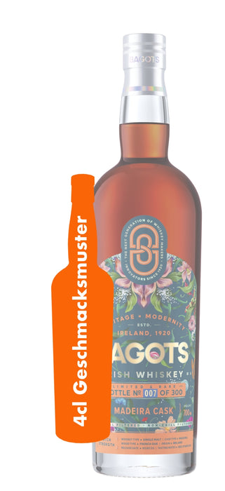 GESCHMACKSMUSTER BAGOTS IRISH WHISKEY - SINGLE MALT MADEIRA CASK 0,04L